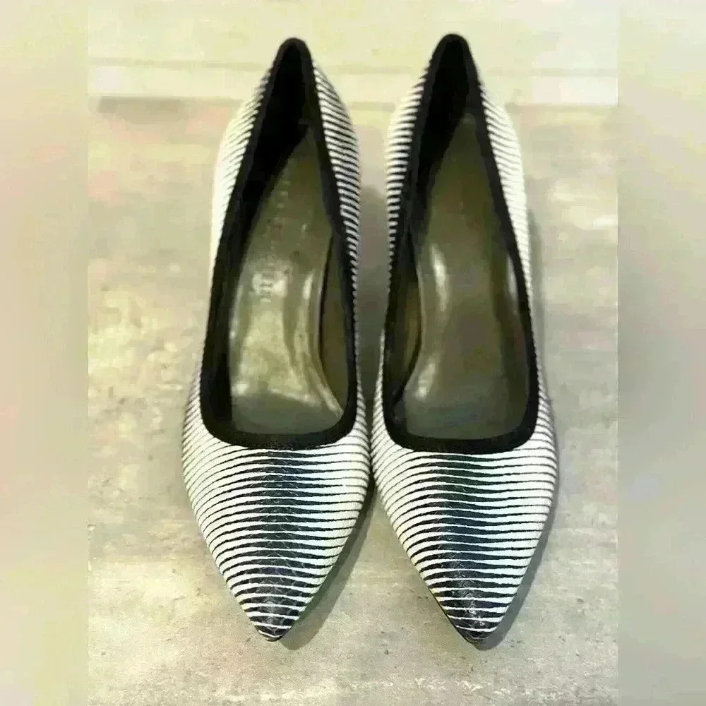 LOGO by Lori Goldstein Black and White Heels